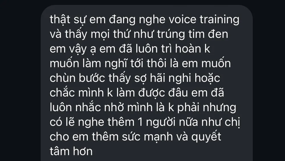 Phản hồi học viên về Voice training